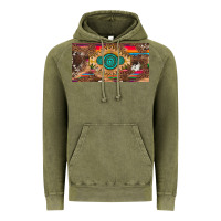 Vintage Olive western gemstone and leopard with serape licanse plate Vintage Hoodie - Artiststas
