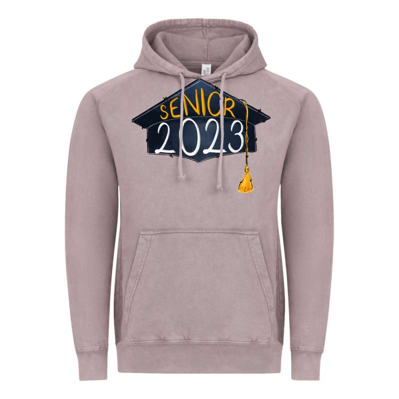 Senior 2023 Graduation Png Sublimation Design Down Vintage Hoodie by RanaPortraitStore | Teevron