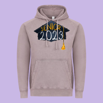 Senior 2023 Graduation Png Sublimation Design Down Vintage Hoodie Designed By Ranaportraitstore