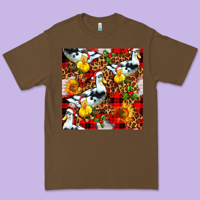Christmas Leopard Duck Premium Tee Designed By Fadigitalartstudio