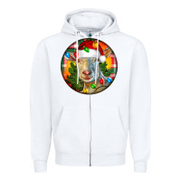 White Saanen Goat Christmas Zipper Hoodie - LillyAllenDesigns
