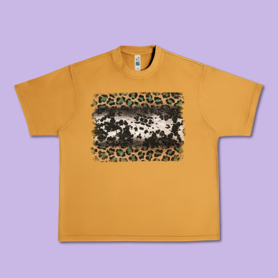 Leopard Cowhide Pattern Background Urban Heavy Tee Designed By Jasminsmagicworld