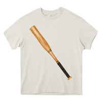 Cream wooden softball bat Heavy Core Tee - FaDigitalArtStudio