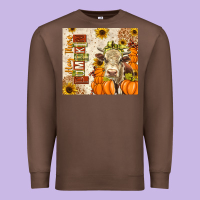 Fall Hay There Pumpkin Premium Sweatshirt Designed By Texasbilliewilder