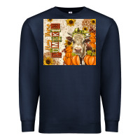 Navy Fall Hay There Pumpkin Premium Sweatshirt - texasbilliewilder