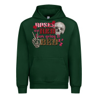 Forest Green Valentine's Day roses are red i am going to bed Urban Hoodie - FaDigitalArtStudio