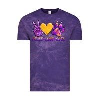 Cloud Purple peace love dogs Vintage Tee - AdoDesignShop