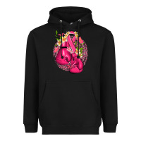 Black cancer boxing gloves with ribbon Heavyweight Hoodie - NancyCooperArtShop