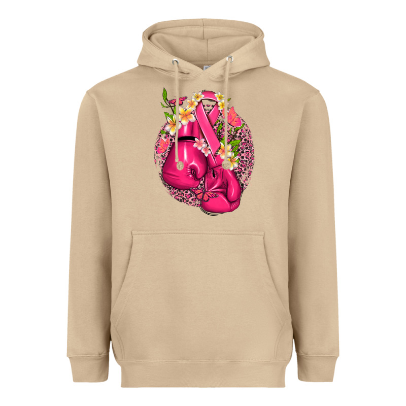 Cancer Boxing Gloves With Ribbon Heavyweight Hoodie by NancyCooperArtShop | Teevron