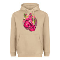 Mushroom cancer boxing gloves with ribbon Heavyweight Hoodie - NancyCooperArtShop