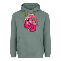 Sage cancer boxing gloves with ribbon Heavyweight Hoodie - NancyCooperArtShop