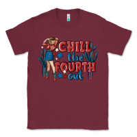 Burgundy chill the fourth out malia Classic Tee - MaliasSmallBusiness