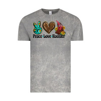 Cloud Rock peace love rooster Vintage Tee - BarkalooDesign