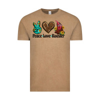 Vintage Coffee peace love rooster Vintage Tee - BarkalooDesign