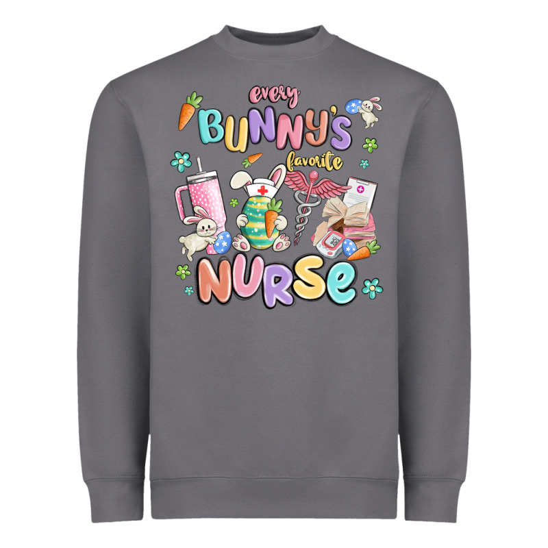 Every Favorite Bunnys Nurse Heavyweight Sweatshirt by MaliasSmallBusiness | Teevron