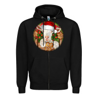 Black Baby Cashmere Goat Christmas Zipper Hoodie - LillyAllenDesigns