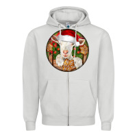 Dove Grey Baby Cashmere Goat Christmas Zipper Hoodie - LillyAllenDesigns
