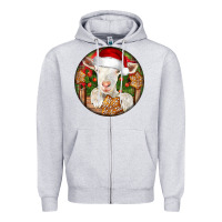 Heather Grey Baby Cashmere Goat Christmas Zipper Hoodie - LillyAllenDesigns