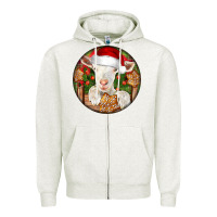 Oatmeal Heather Baby Cashmere Goat Christmas Zipper Hoodie - LillyAllenDesigns