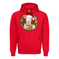 Red Baby Cashmere Goat Christmas Zipper Hoodie - LillyAllenDesigns