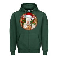 Baby Cashmere Goat Christmas Zipper Hoodie | Teevron