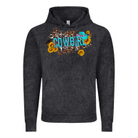 Vintage Black western cowgirl and sunflower with hat and cowhide leopard Vintage Hoodie - Artiststas