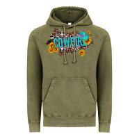 Vintage Olive western cowgirl and sunflower with hat and cowhide leopard Vintage Hoodie - Artiststas