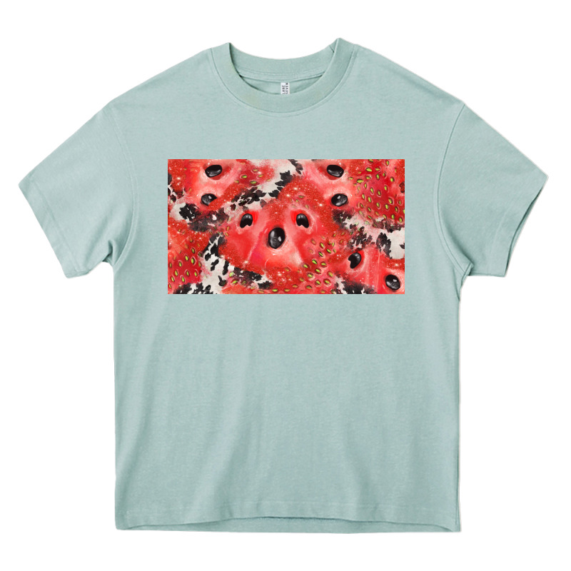 Watermelon Strawberry Cowhide Cup Heavy Core Tee by BarkalooDesign | Teevron