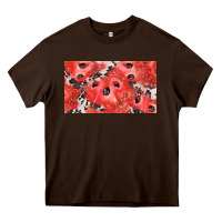 Chocolate Brown watermelon strawberry cowhide cup Heavy Core Tee - BarkalooDesign