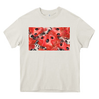 Cream watermelon strawberry cowhide cup Heavy Core Tee - BarkalooDesign