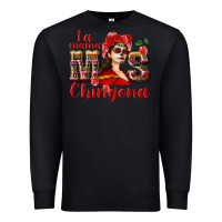 Black La mama mos Chingona Premium Sweatshirt - NancyCooperArtShop