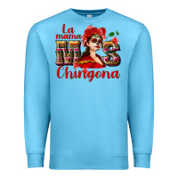 Ocean Blue La mama mos Chingona Premium Sweatshirt - NancyCooperArtShop