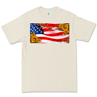 Bone usa flag and sunflower license plate Premium Tee - HRA Design Shop