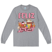 Heather Grey mexican new year Long Sleeve Tee - MaliasSmallBusiness