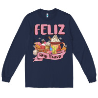 Navy mexican new year Long Sleeve Tee - MaliasSmallBusiness