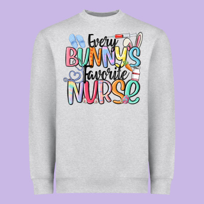 Every Bunny's Favorite Nurse Heavyweight Sweatshirt Designed By Maliassmallbusiness