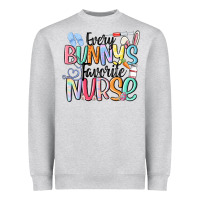 Heather Grey every bunny's favorite nurse Heavyweight Sweatshirt - MaliasSmallBusiness
