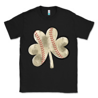 Black baseball distressed shamrock Classic Tee - MaliasSmallBusiness