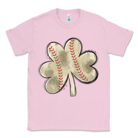 Bubblegum Pink baseball distressed shamrock Classic Tee - MaliasSmallBusiness