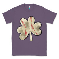 Lavender baseball distressed shamrock Classic Tee - MaliasSmallBusiness