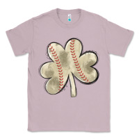 Lilac baseball distressed shamrock Classic Tee - MaliasSmallBusiness