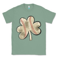 Sage baseball distressed shamrock Classic Tee - MaliasSmallBusiness