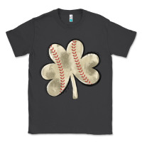 Smoke baseball distressed shamrock Classic Tee - MaliasSmallBusiness
