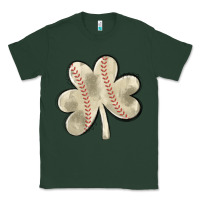 Sports Green baseball distressed shamrock Classic Tee - MaliasSmallBusiness