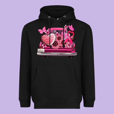 Cancer Truck Back View Heavyweight Hoodie Designed By Nancycooperartshop