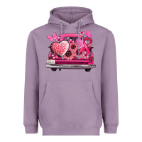Lavender cancer truck back view Heavyweight Hoodie - NancyCooperArtShop
