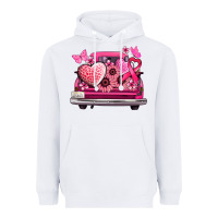 White cancer truck back view Heavyweight Hoodie - NancyCooperArtShop