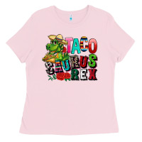 Bubblegum Pink taco saurus rex Ladies Tee - CTS Tumbler Store