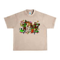 French Oak joy with baby cow and christmas gifts mistletoe Urban Heavy Tee - AdoDesignShop