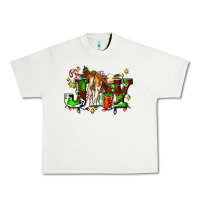 Pistachio joy with baby cow and christmas gifts mistletoe Urban Heavy Tee - AdoDesignShop
